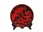 Assiette-dragon-et-phenix La laque de chine