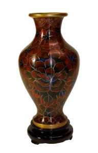 Vase-cloisonne-marron
