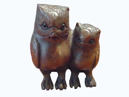 netsuke-couple-hiboux-bois