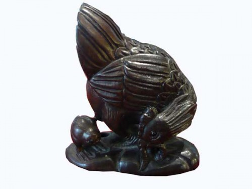 netsuke-famille-poule-1