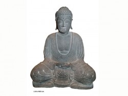 Bouddha méditation, position lotus, mains jointes