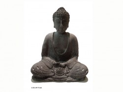 Bouddha méditation, en pierre, position lotus