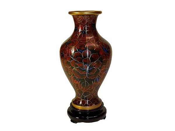 Vase-cloisonne-marron