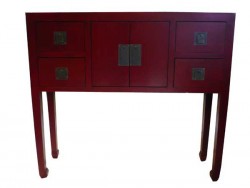 console chinoisrouge, table chinoise rouge