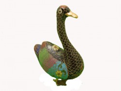 Canard, cygne,oie en cloisonné