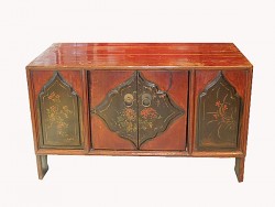 meuble, cabinet, buffet chinois ancien bas