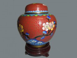 pot à gingembre en cloisonné ou émail sur cuivre