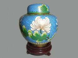 Pot, potiche,jarre, vase à gingembre en cloisonné